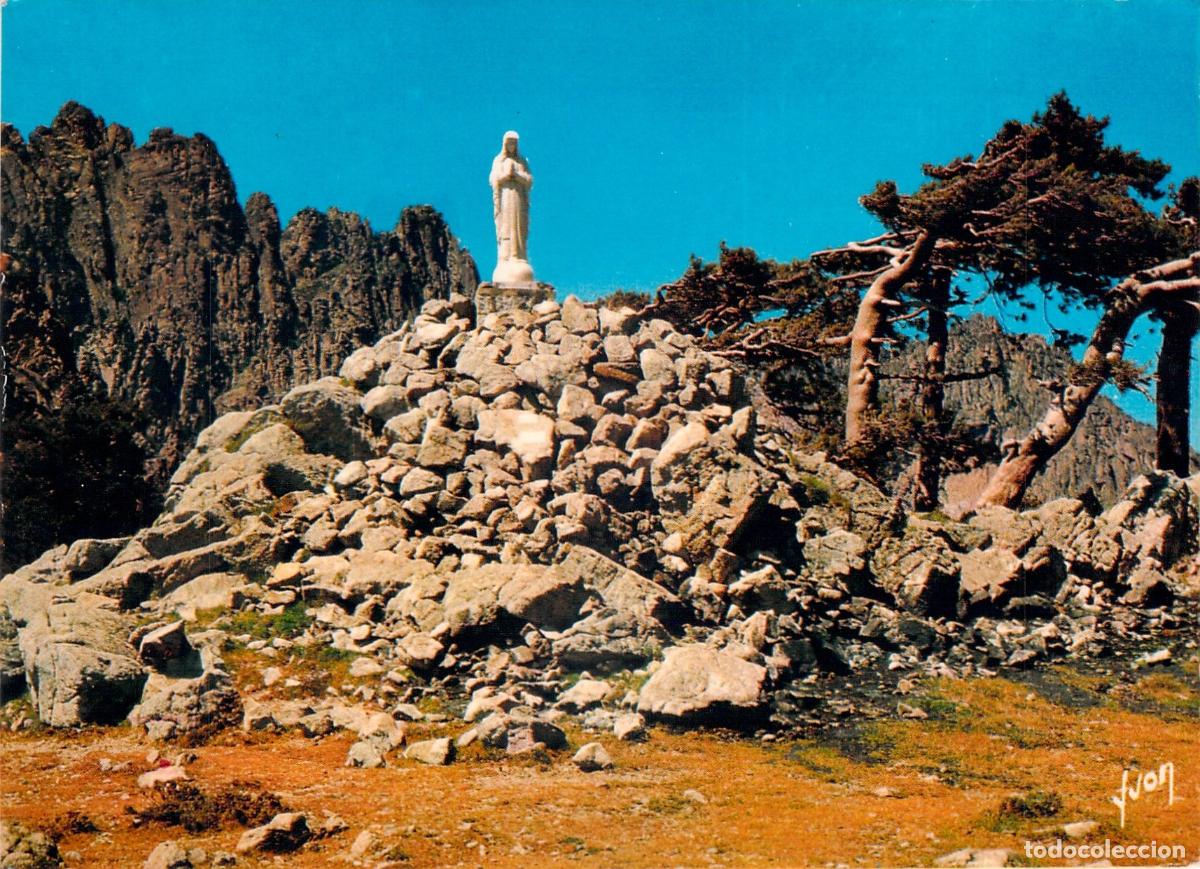 Postales: Postal de Col de Bavella con Notre-Dame des Neiges en C&oacute;rcega