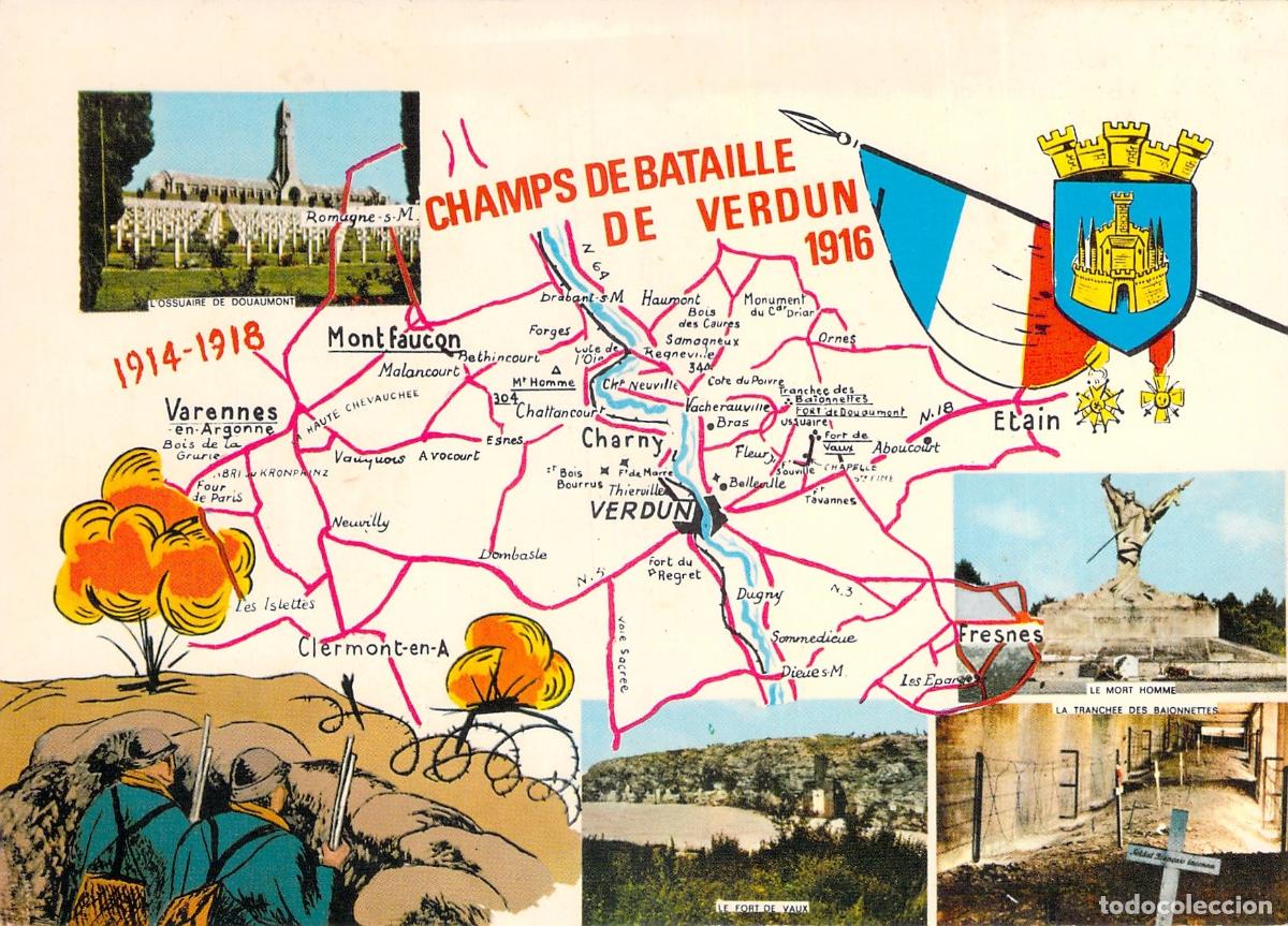 Postales: Postal de los Campos de Batalla de Verdun