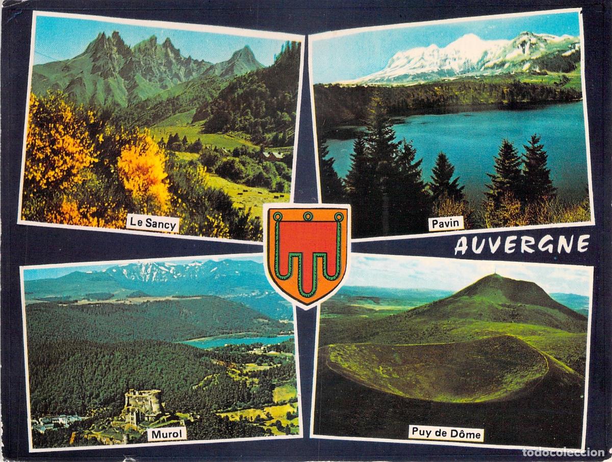 Postales: Postal de paisajes de la regi&oacute;n de Auvernia Francia