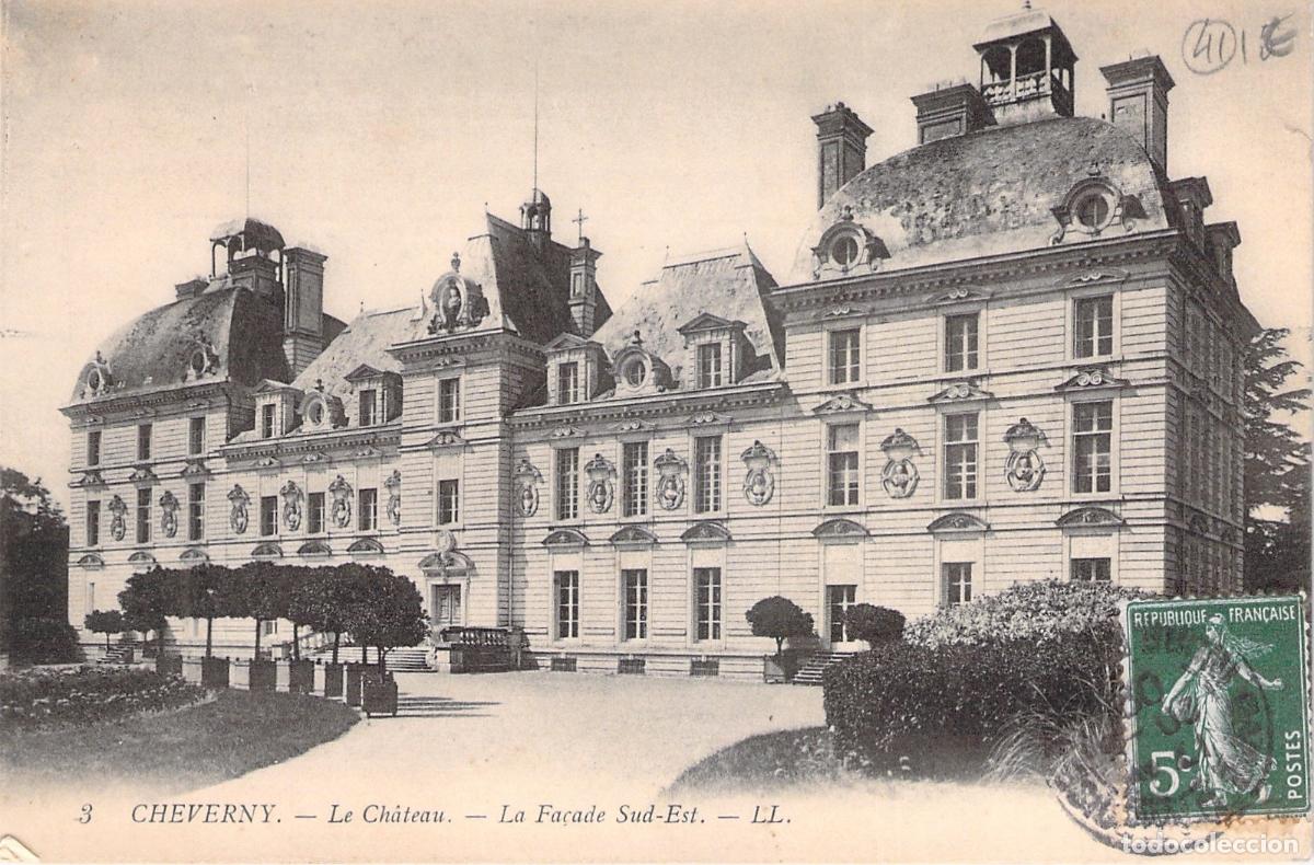 Cartes Postales: Postal del Castillo de Cheverny Fachada Sudeste en Francia