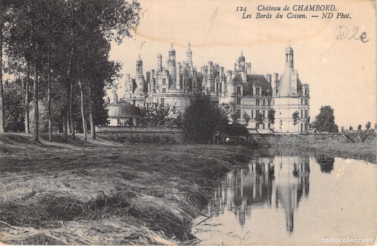 Cartes Postales: Postal del Ch&acirc;teau de Chambord junto al r&iacute;o Cosson
