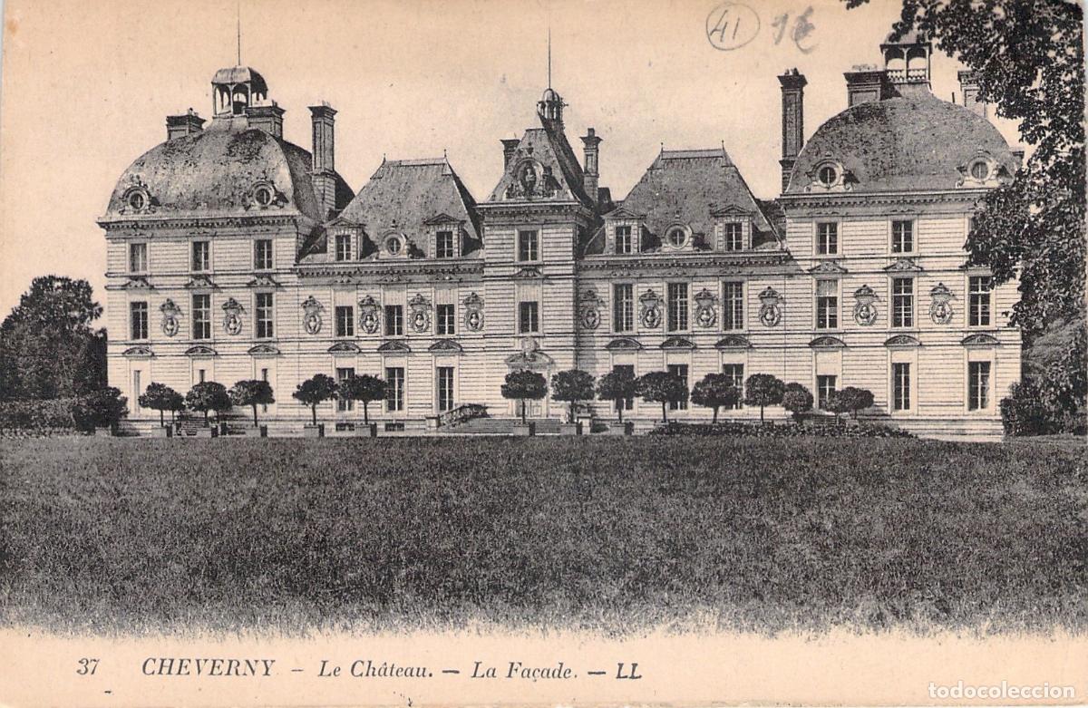 Postales: Postal del majestuoso Castillo de Cheverny, fachada principal