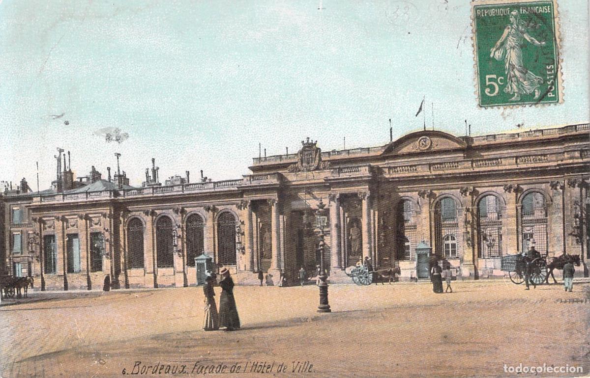 Postales: Postal de la fachada del H&ocirc;tel de Ville en Burdeos