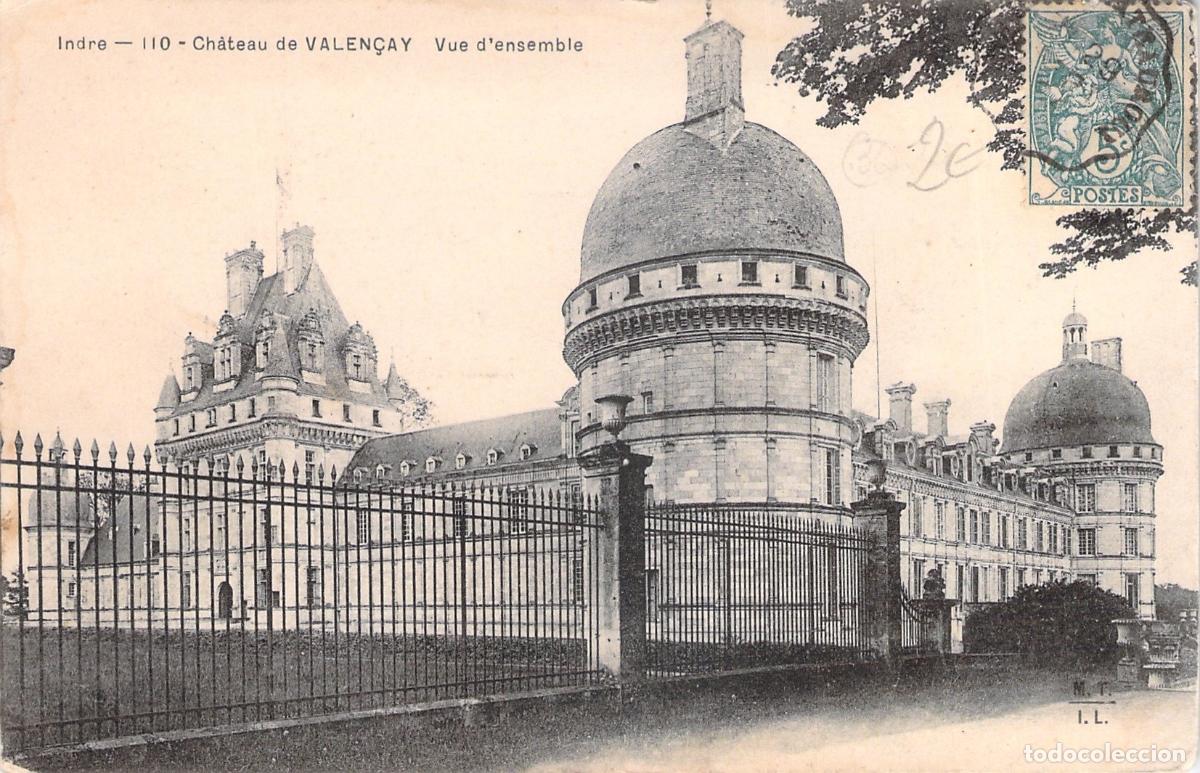 Postales: Postal del Castillo de Valen&ccedil;ay en Francia