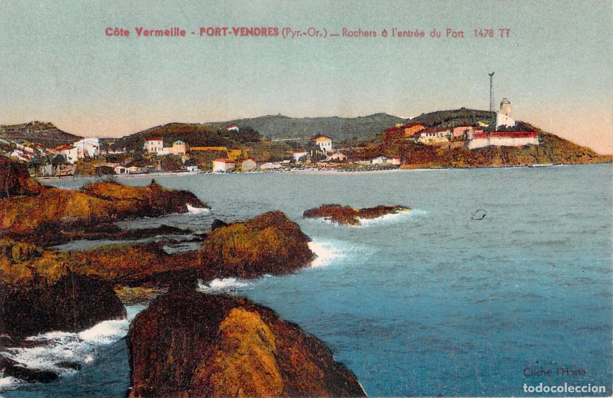 Postales: Postal de Port-Vendres C&ocirc;te Vermeille rocas en la entrada del puerto