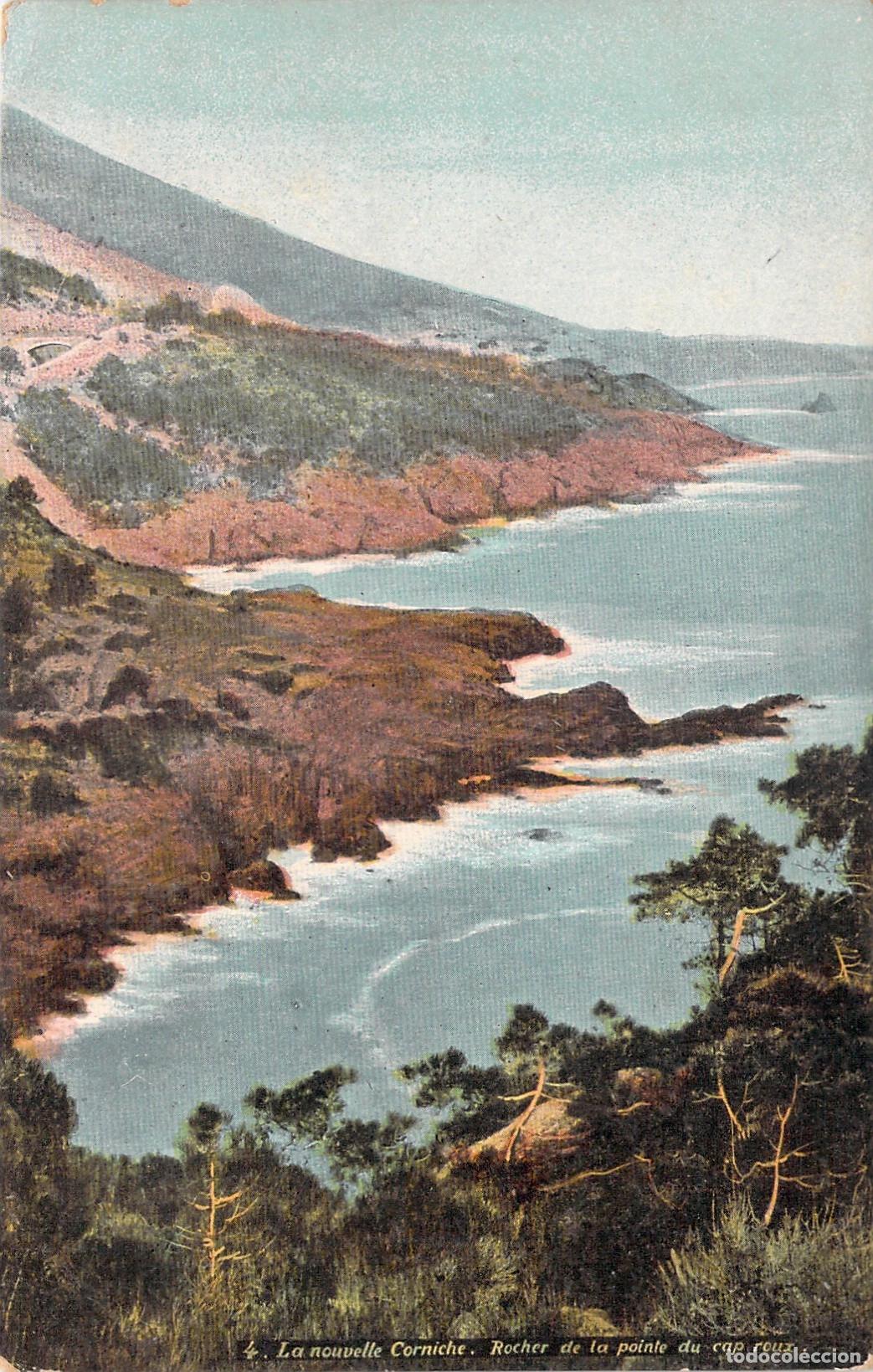 Postales: Postal de la Costa Azul en Francia, Rocher de la pointe du Cap Roux