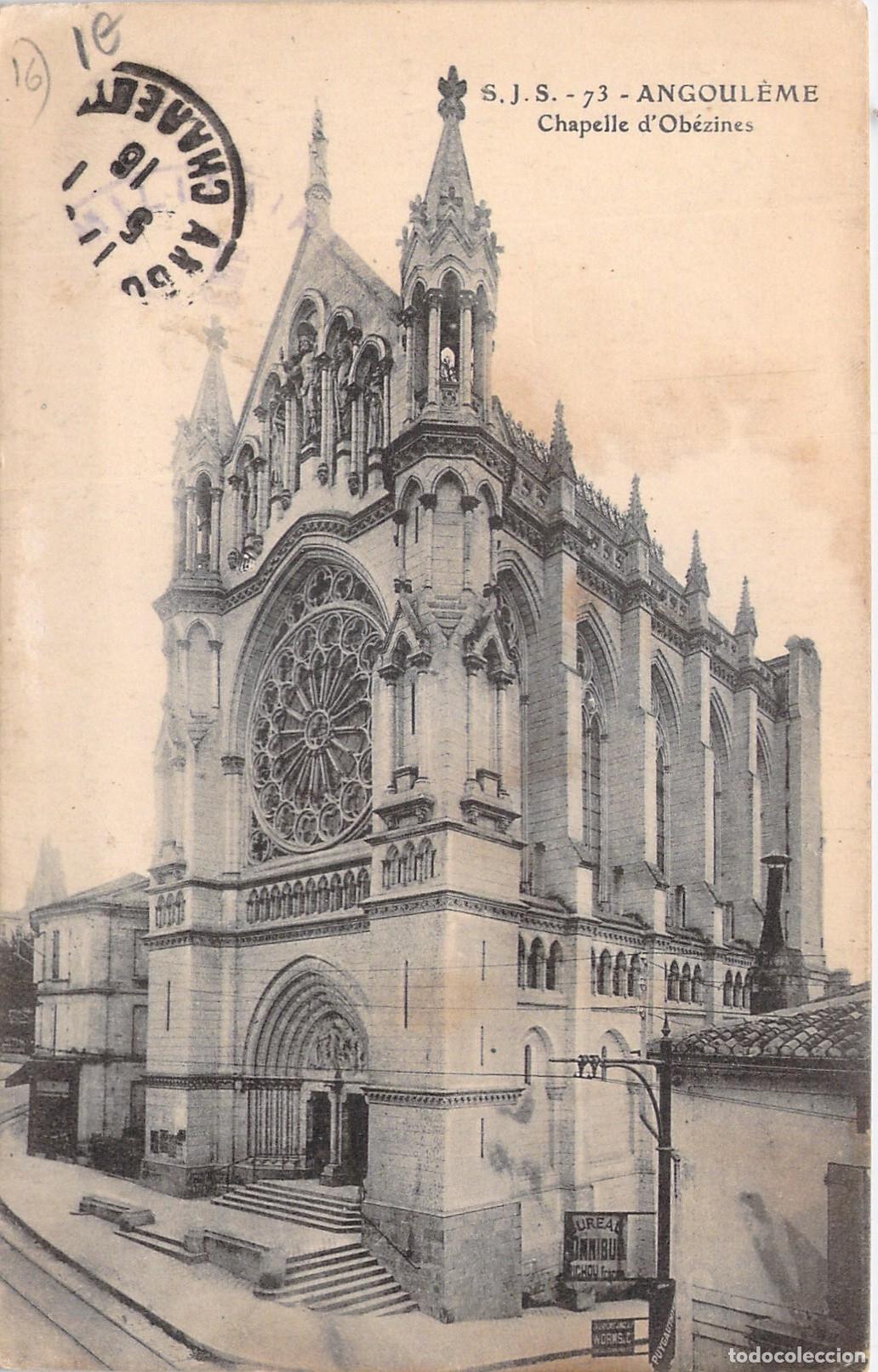 Postales: Postal de la Capilla de Obezines en Angouleme Francia