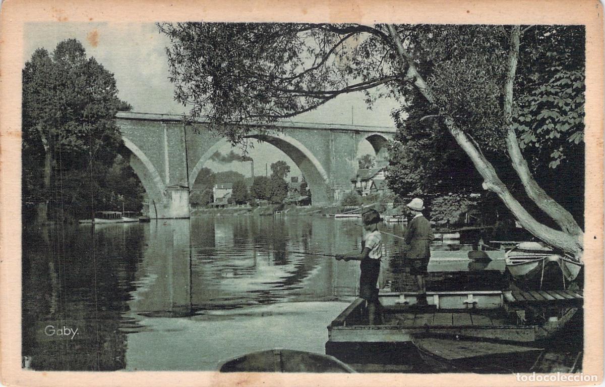 Postales: Postal de Nogent-sur-Marne con Viaducto sobre el r&iacute;o Marne