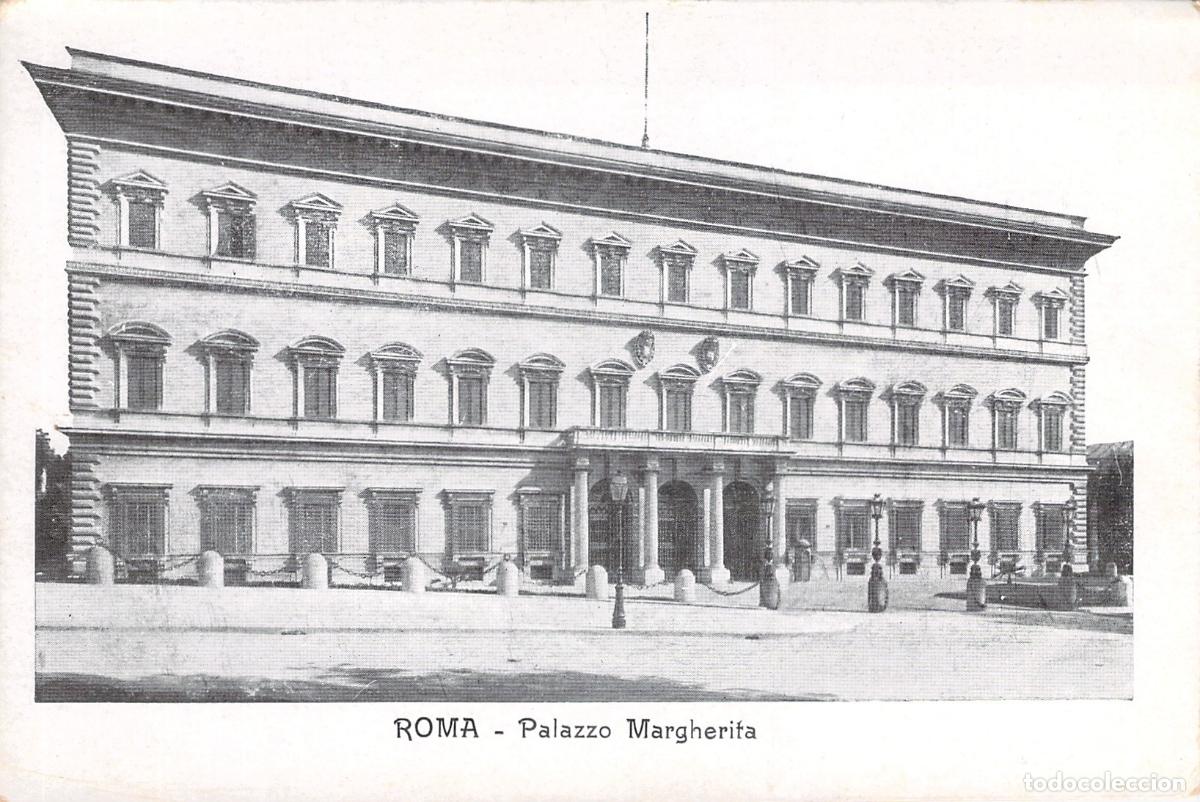 Postales: Postal de Roma: Palazzo Margherita, arquitectura hist&oacute;rica italiana