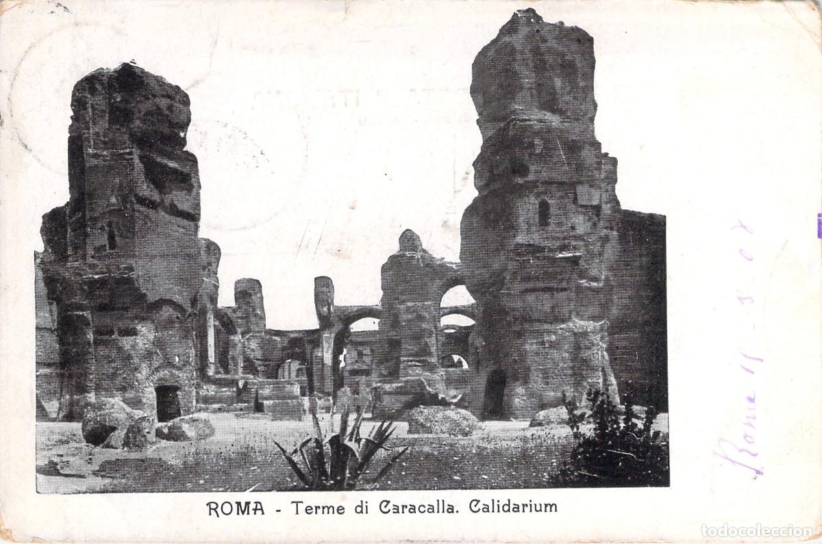 Postales: Postal de las Termas de Caracalla en Roma