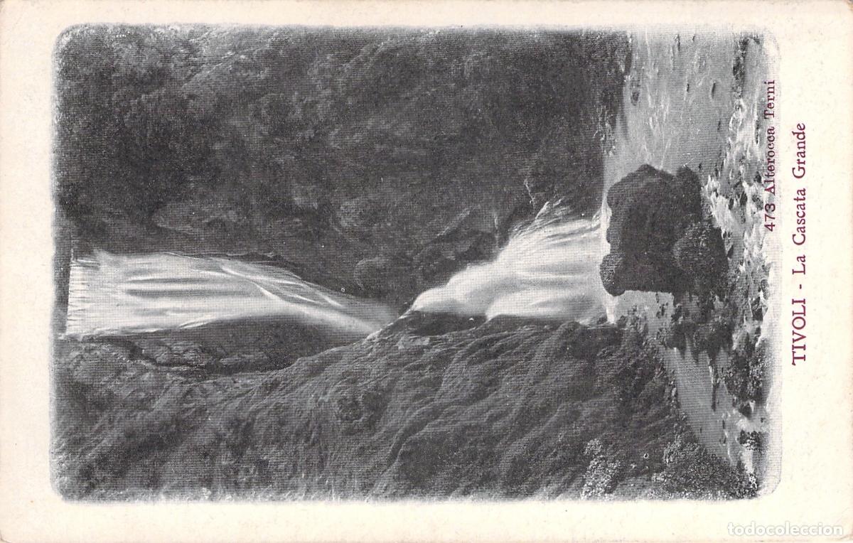 Postales: Postal de la Cascada Grande en Tivoli Italia