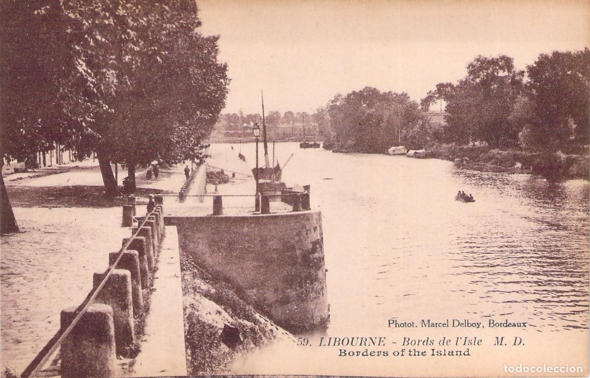 Postales: Postal de Libourne Bords de l'Isle R&iacute;o Francia