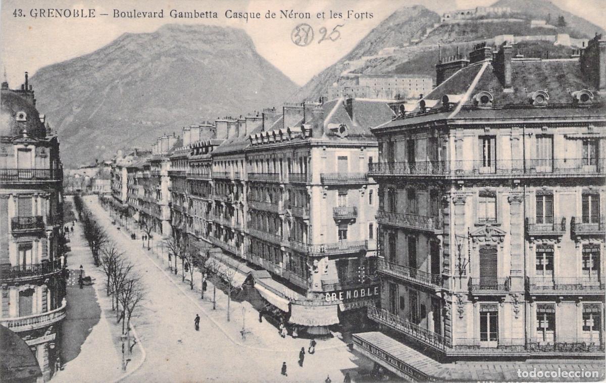 Postkarten: Postal de Grenoble: Boulevard Gambetta y Casque de N&eacute;ron