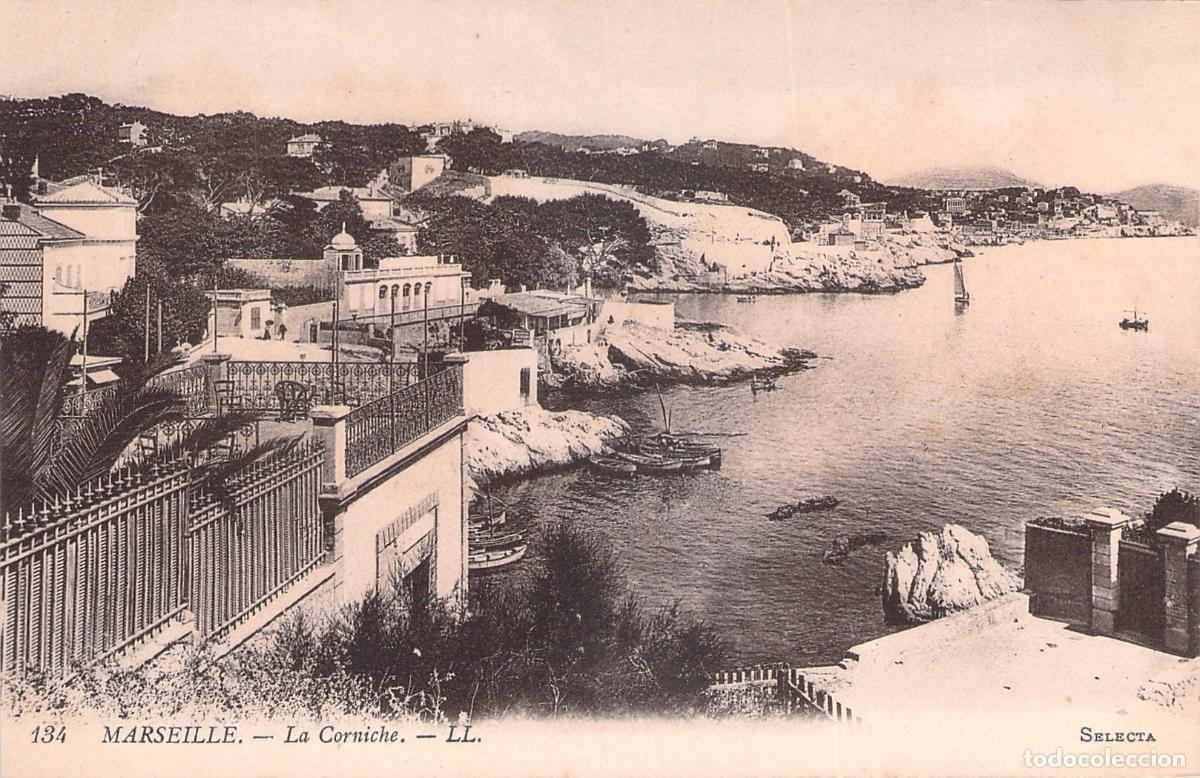 Postkarten: Postal de La Corniche en Marsella, Francia