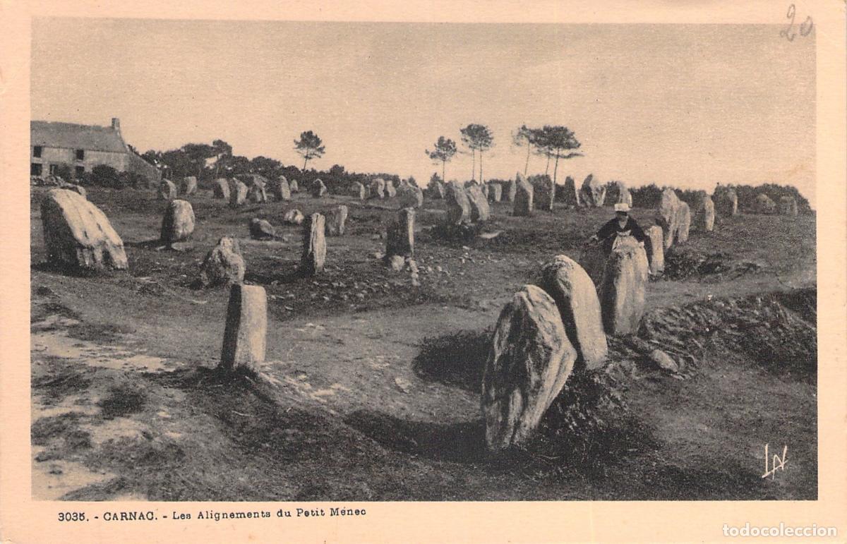 Postkarten: Postal de los Alineamientos de Petit M&eacute;nec en Carnac, Francia