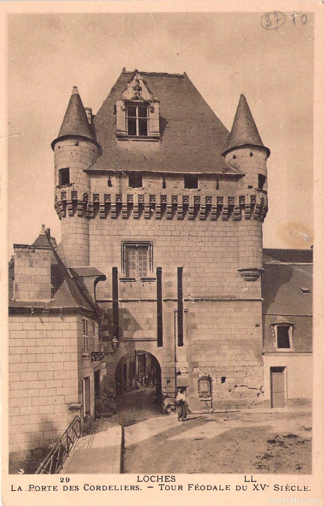 Postkarten: Postal de la Porte des Cordeliers en Loches, Francia