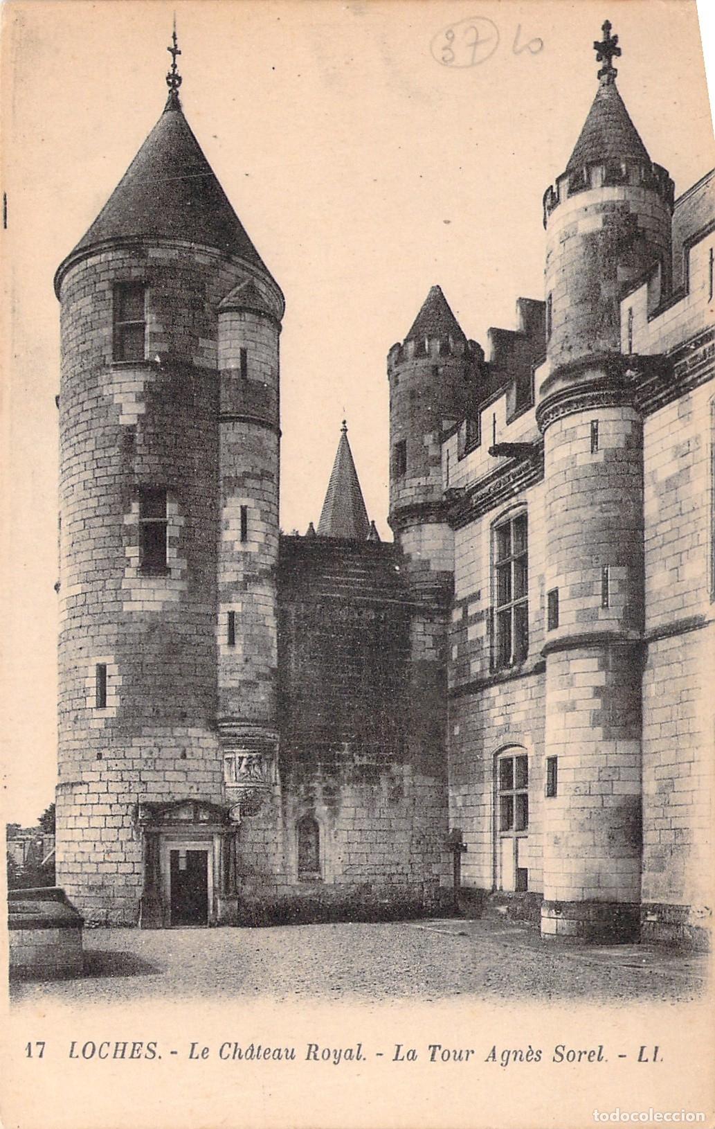Postkarten: Postal de Loches Castillo Real Torre Agn&egrave;s Sorel Francia