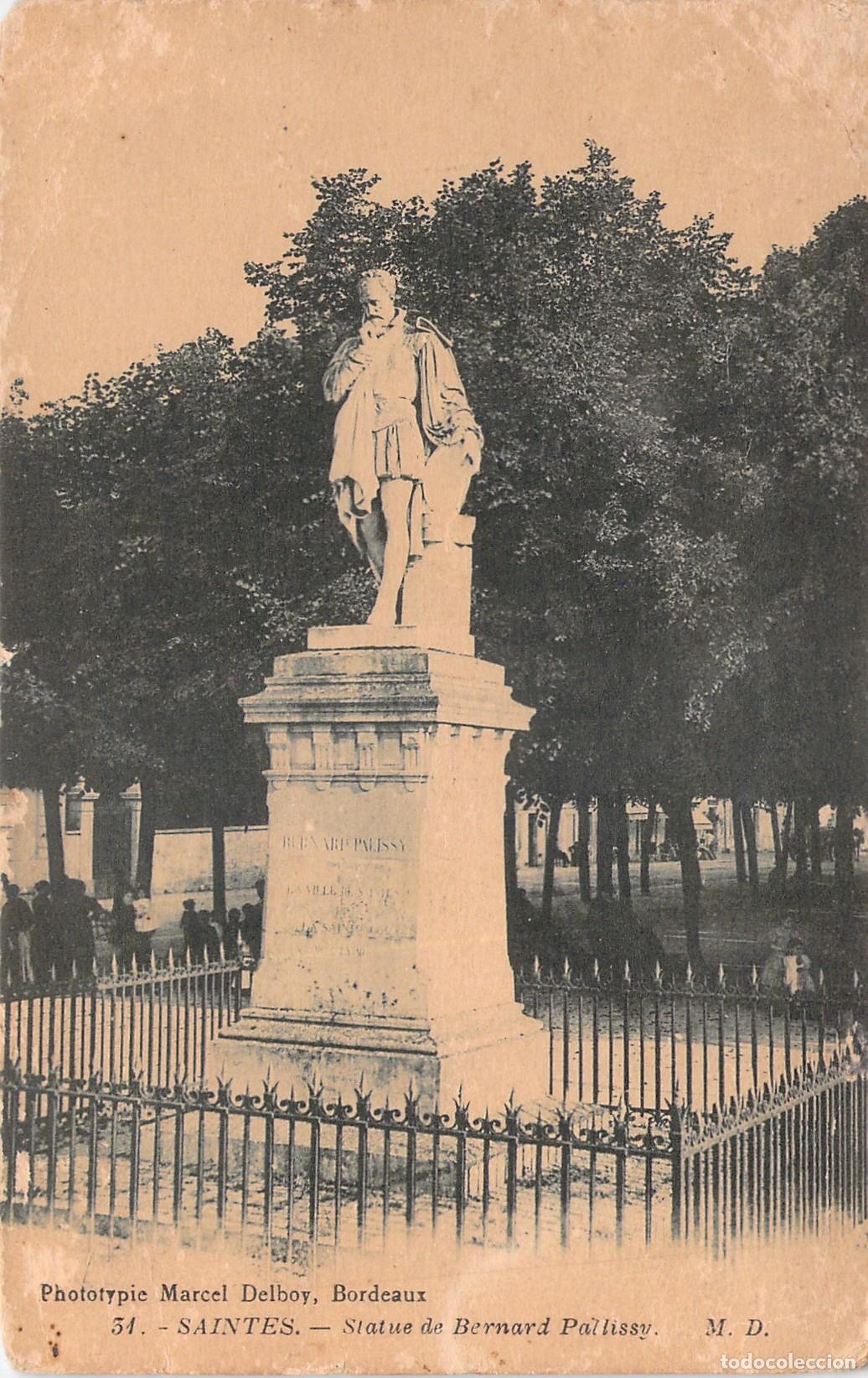 Postkarten: Postal de Saintes - Estatua de Bernard Palissy