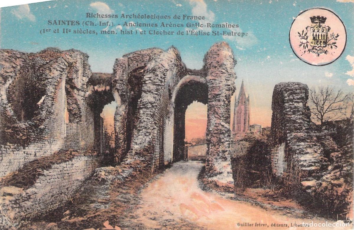 Postkarten: Postal de las antiguas arenas galorromanas de Saintes en Francia
