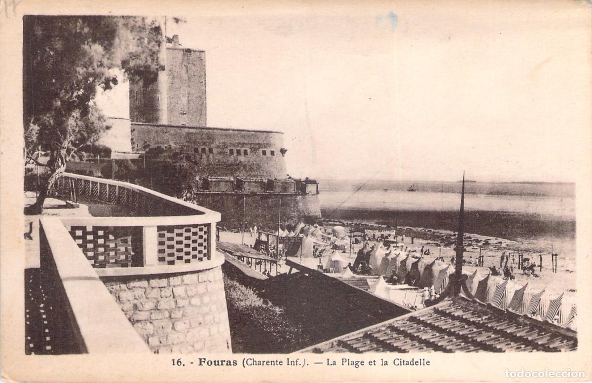 Cartes Postales: Postal de la playa y la ciudadela de Fouras, Francia