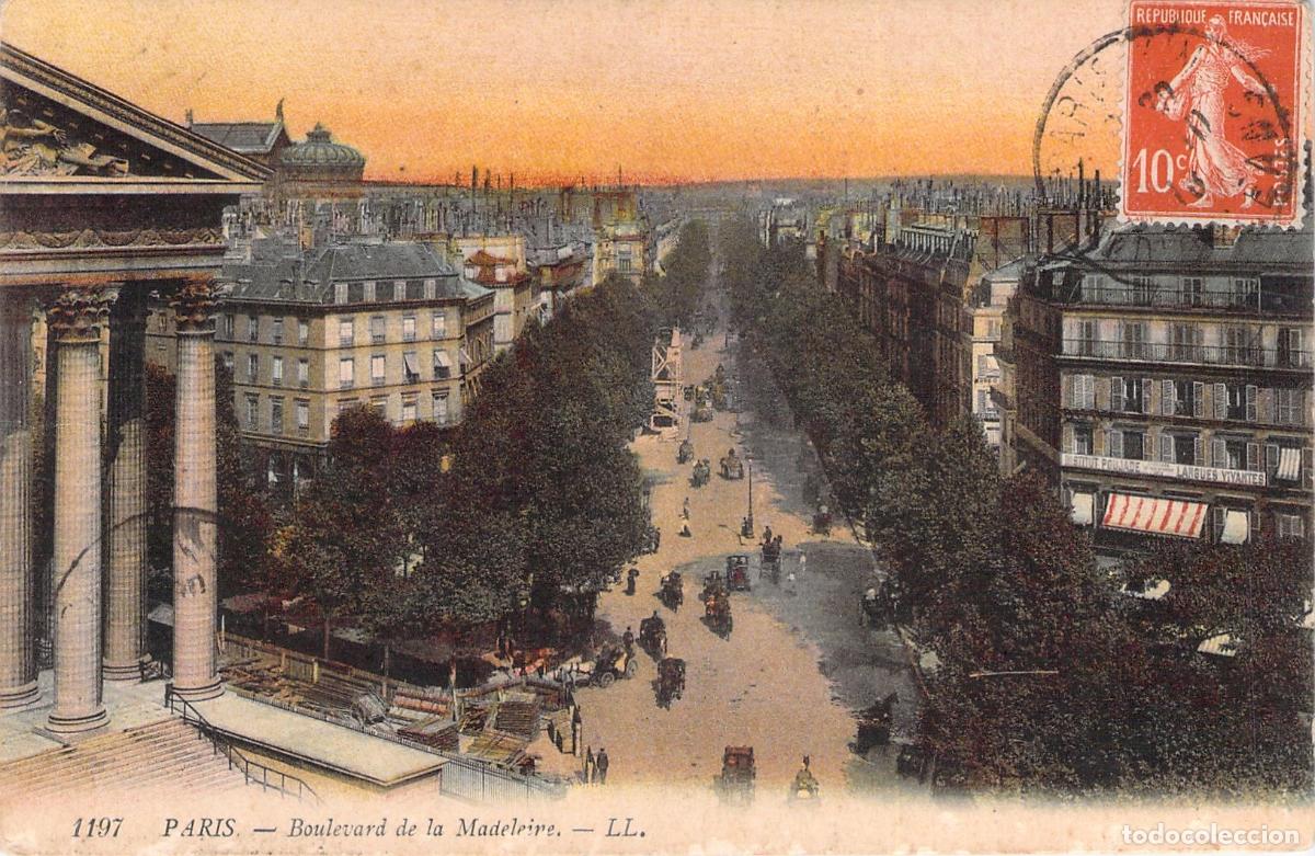 Postales: Postal de Par&iacute;s Boulevard de la Madeleine Francia