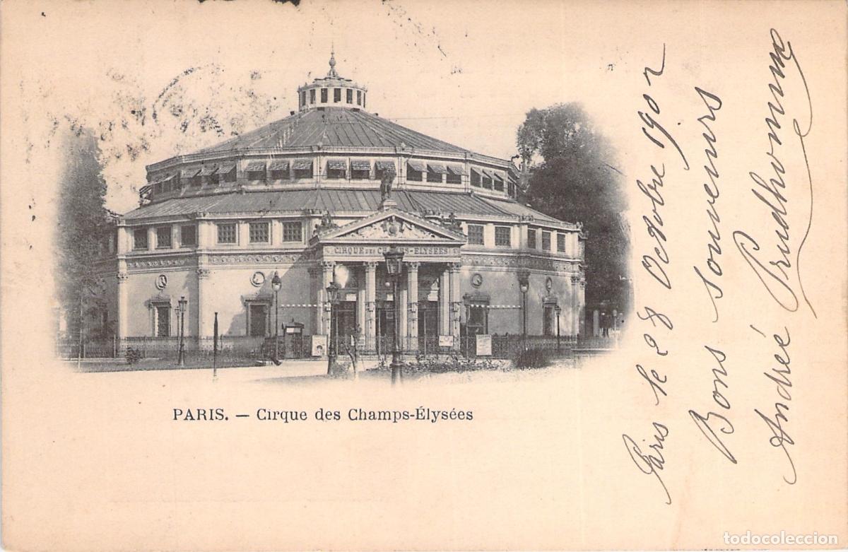 Postales: Postal antigua de Par&iacute;s Cirque des Champs-&Eacute;lys&eacute;es