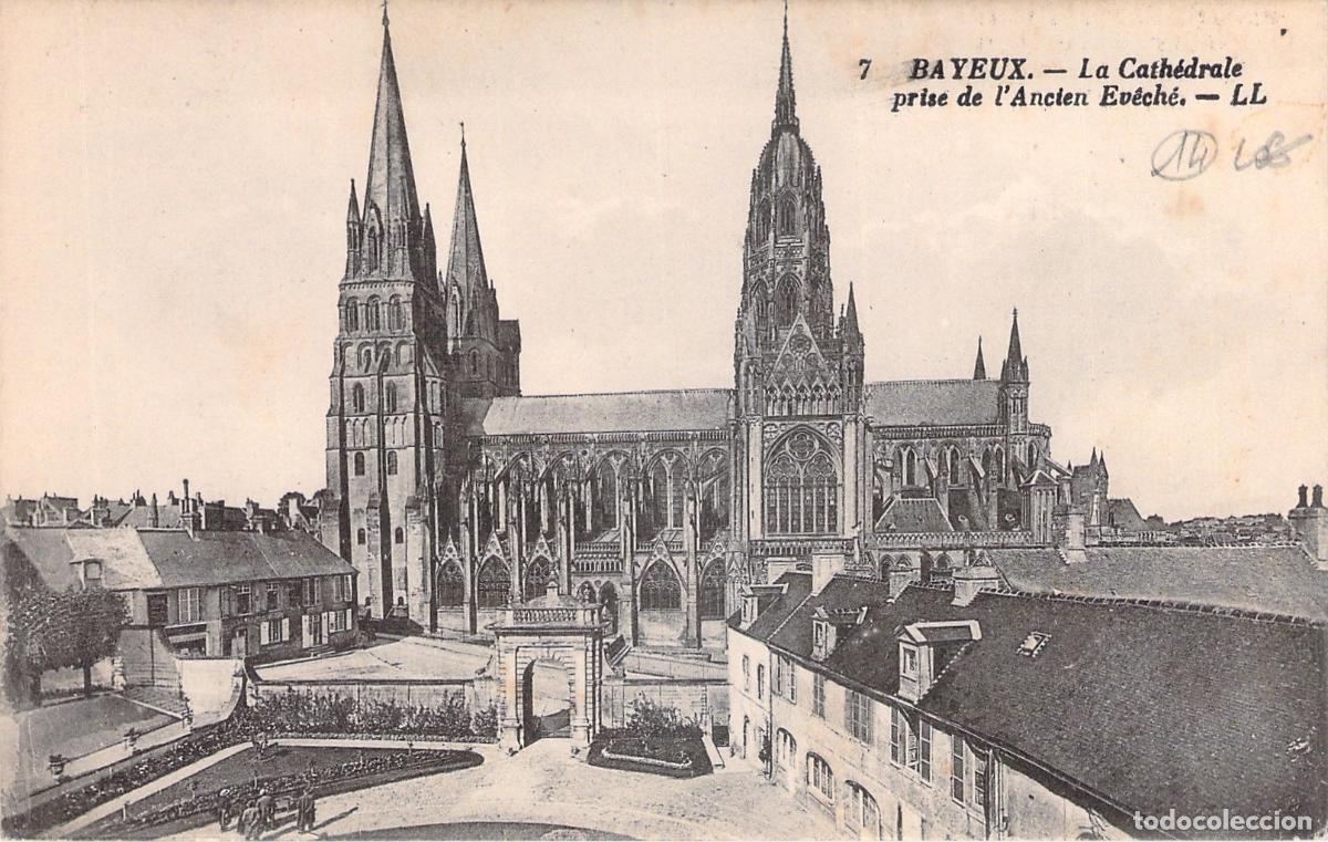 Postales: Postal de la Catedral de Bayeux en Normand&iacute;a