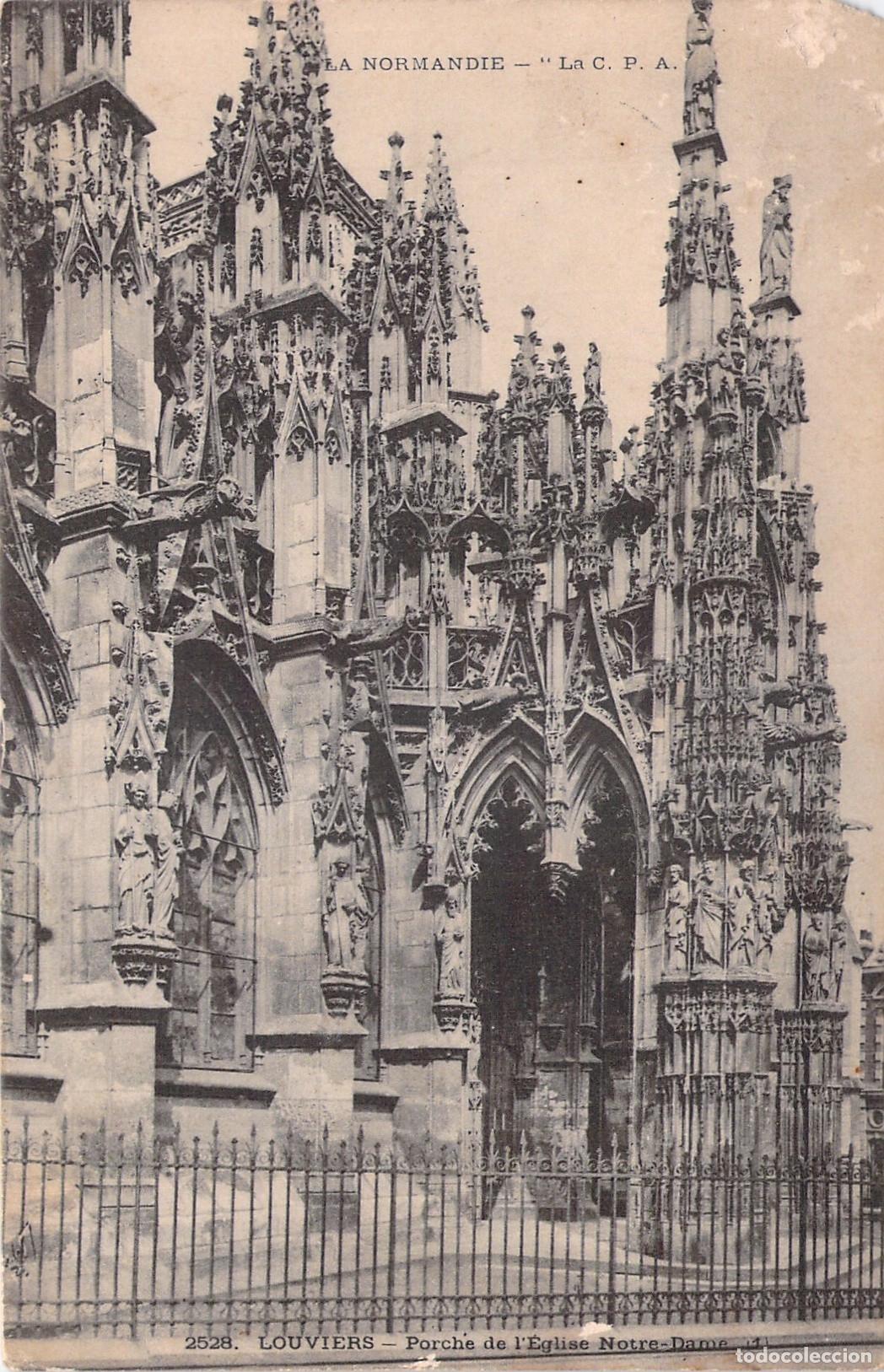 Postales: Postal de la Iglesia de Notre-Dame en Louviers, Francia