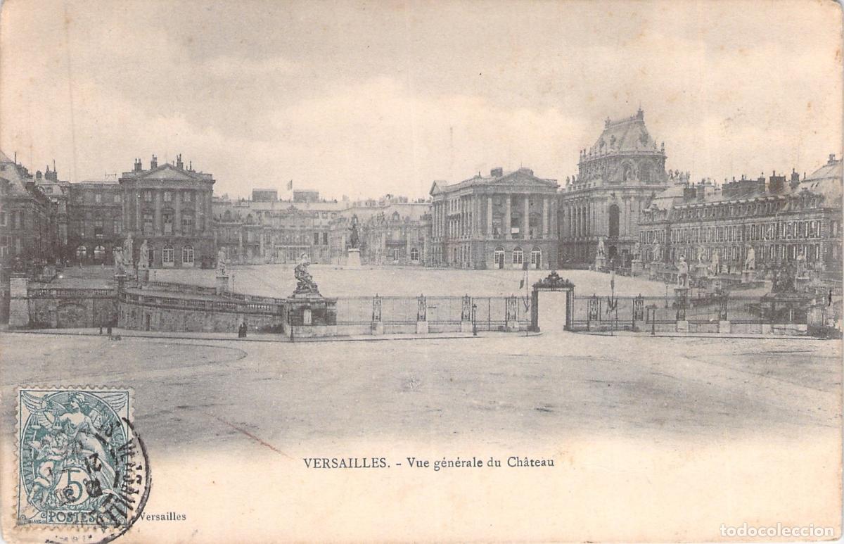 Postales: Postal de la vista general del Palacio de Versalles, Francia