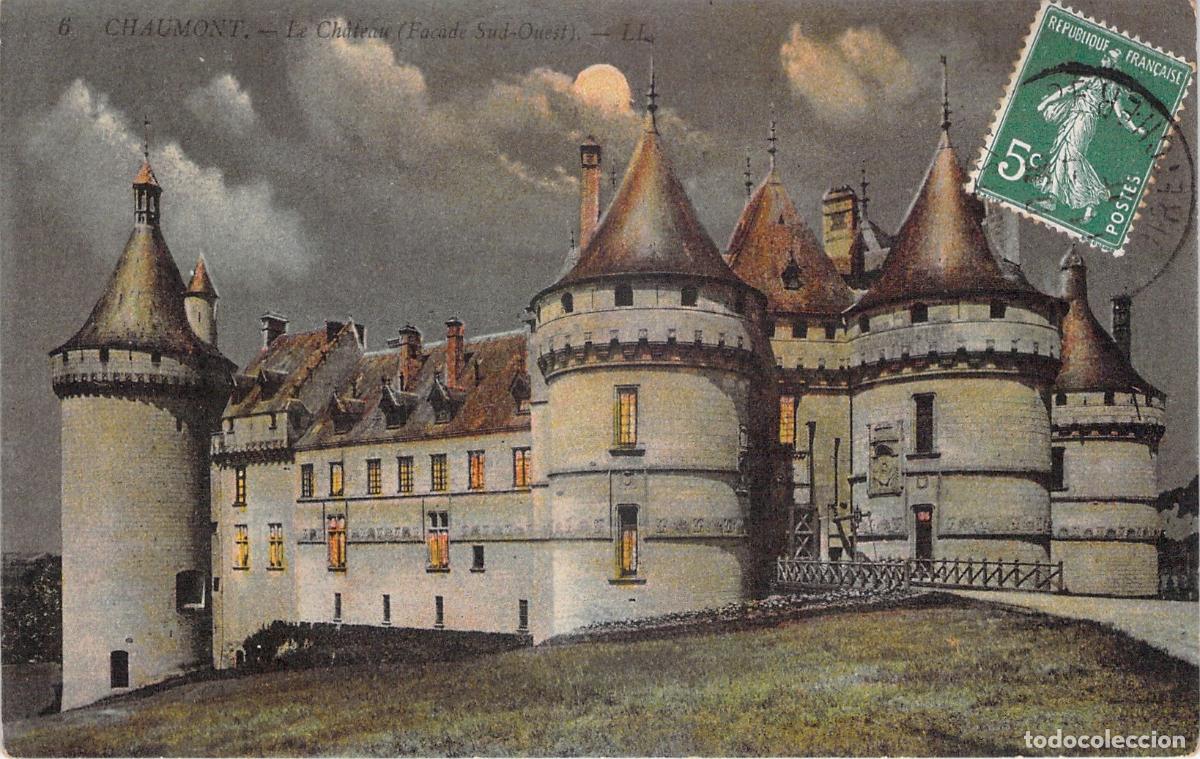 Postales: Postal del Castillo de Chaumont en Loir-et-Cher, Francia