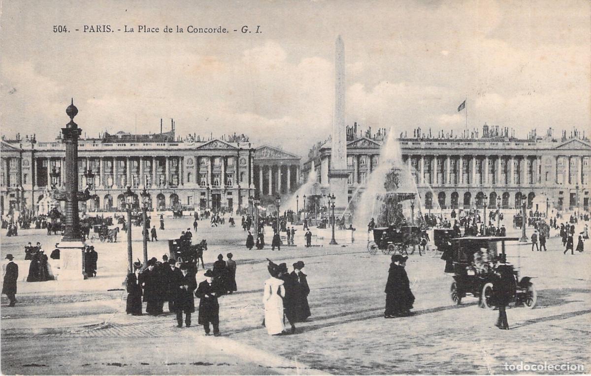 Postales: Postal de la Place de la Concorde en Par&iacute;s