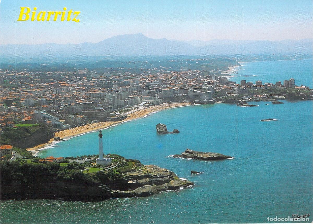 Postales: Postal de Biarritz con Vista del Faro y la Costa