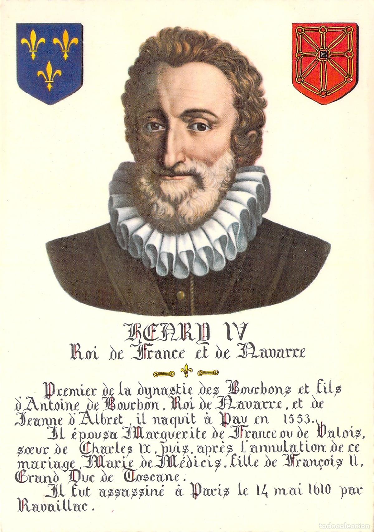 Postales: Postal de Enrique IV Rey de Francia y Navarra