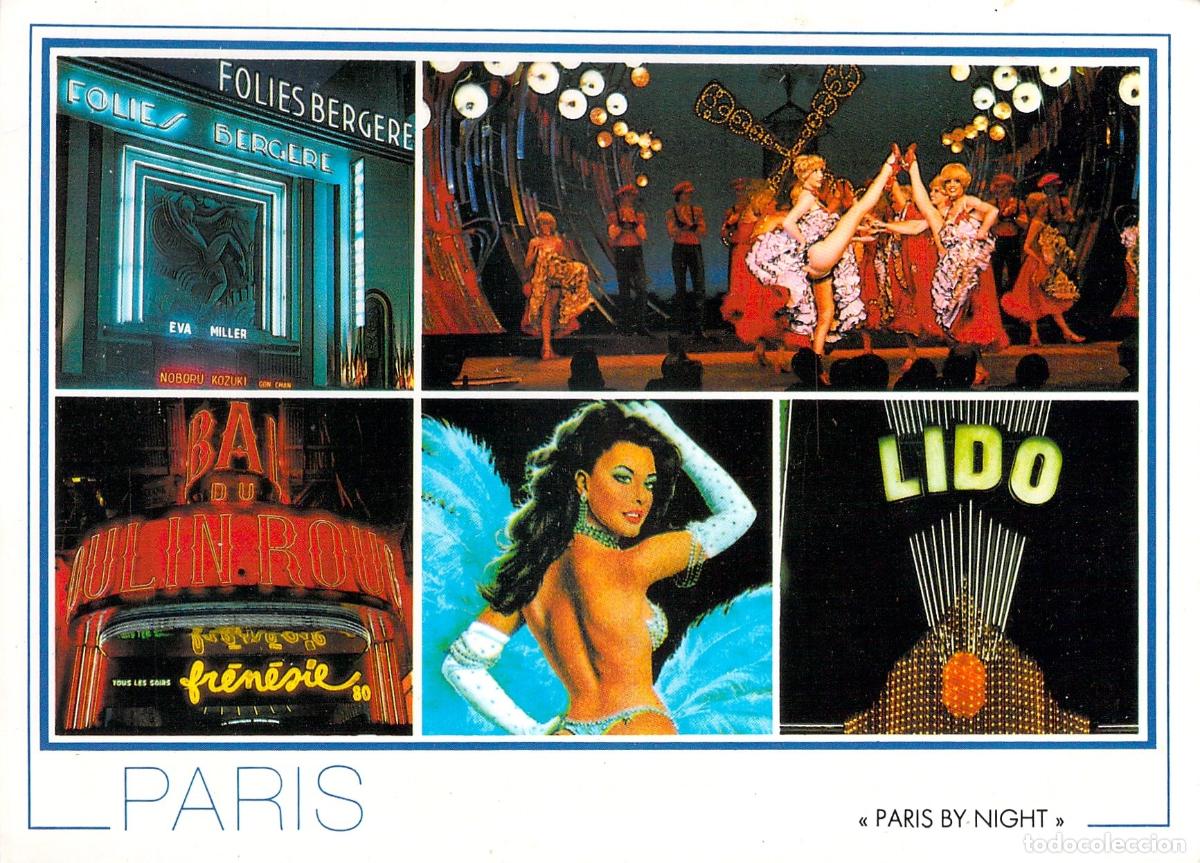 Postales: Postal de Paris de Noche con Espect&aacute;culos de Cabaret