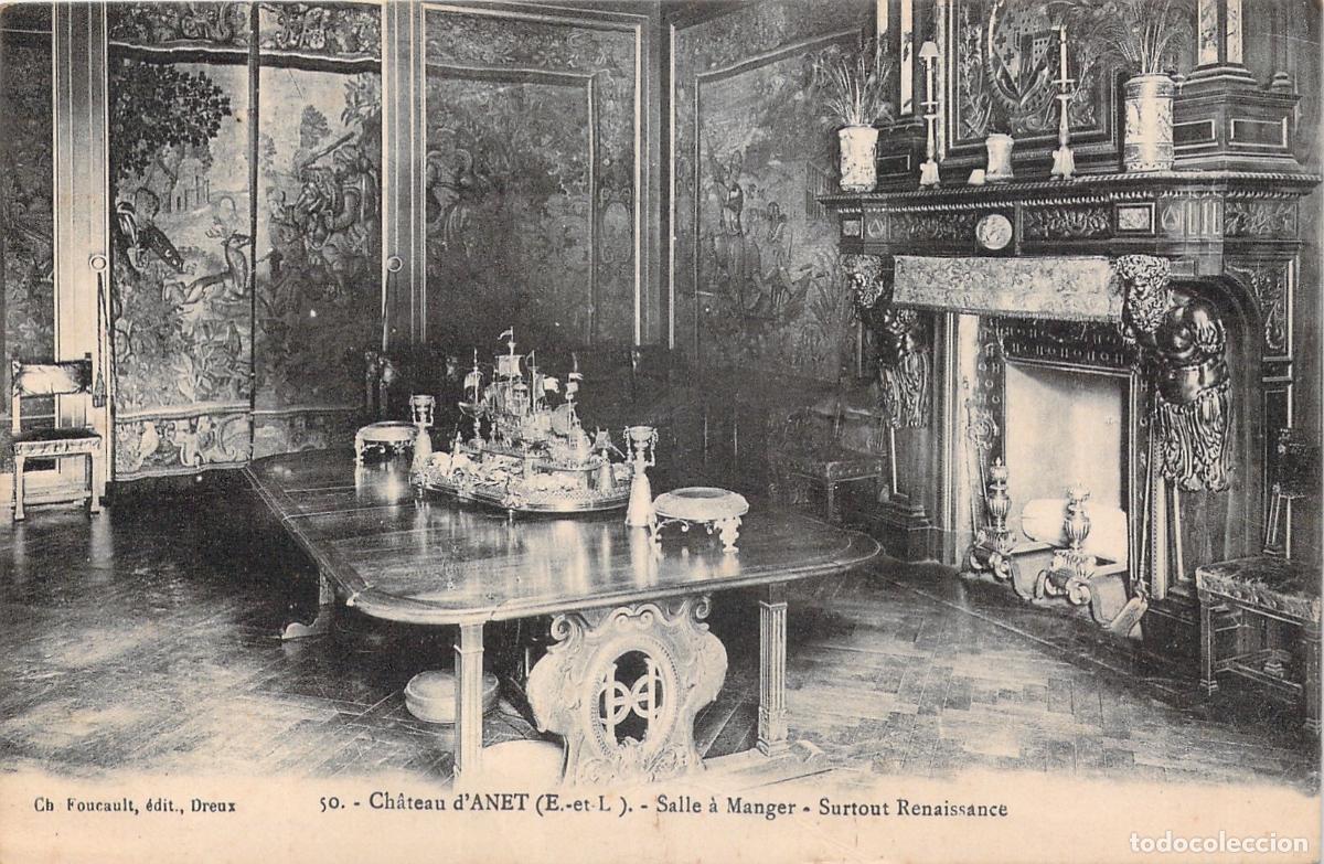 Postales: Postal del Comedor del Castillo de Anet