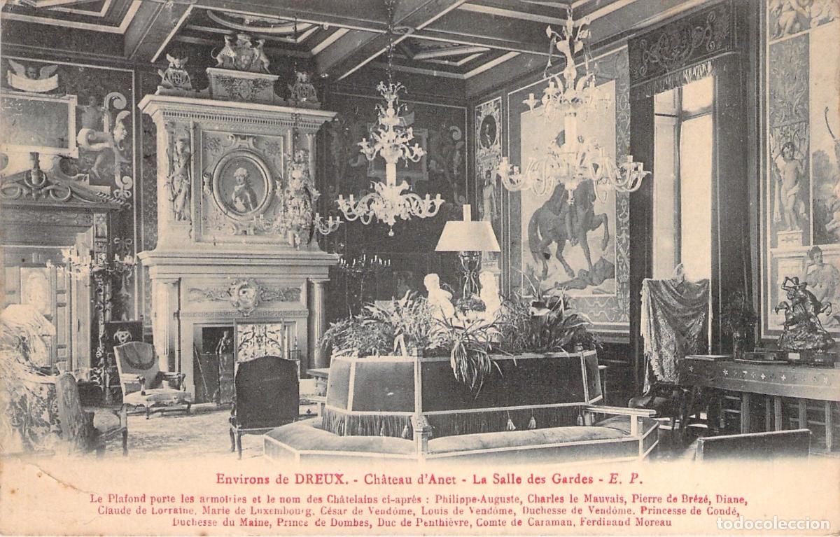 Postales: Postal del interior del Castillo de Anet, Francia