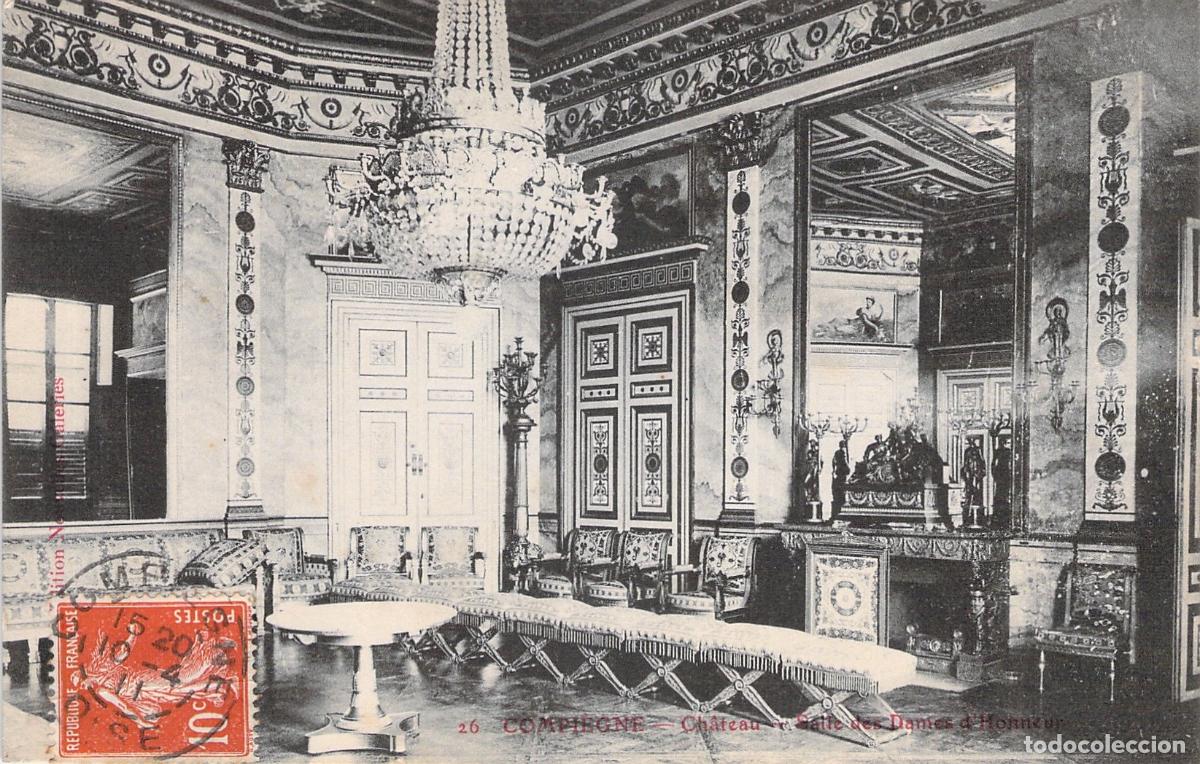 Postales: Postal del Castillo de Compi&egrave;gne - Sal&oacute;n de Damas de Honor