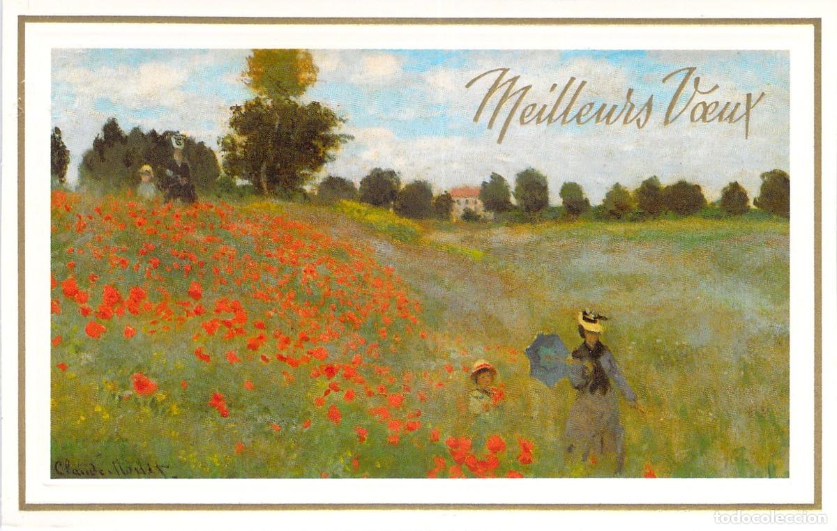 Postales: Postal de Arte con Pintura de Amapolas de Claude Monet