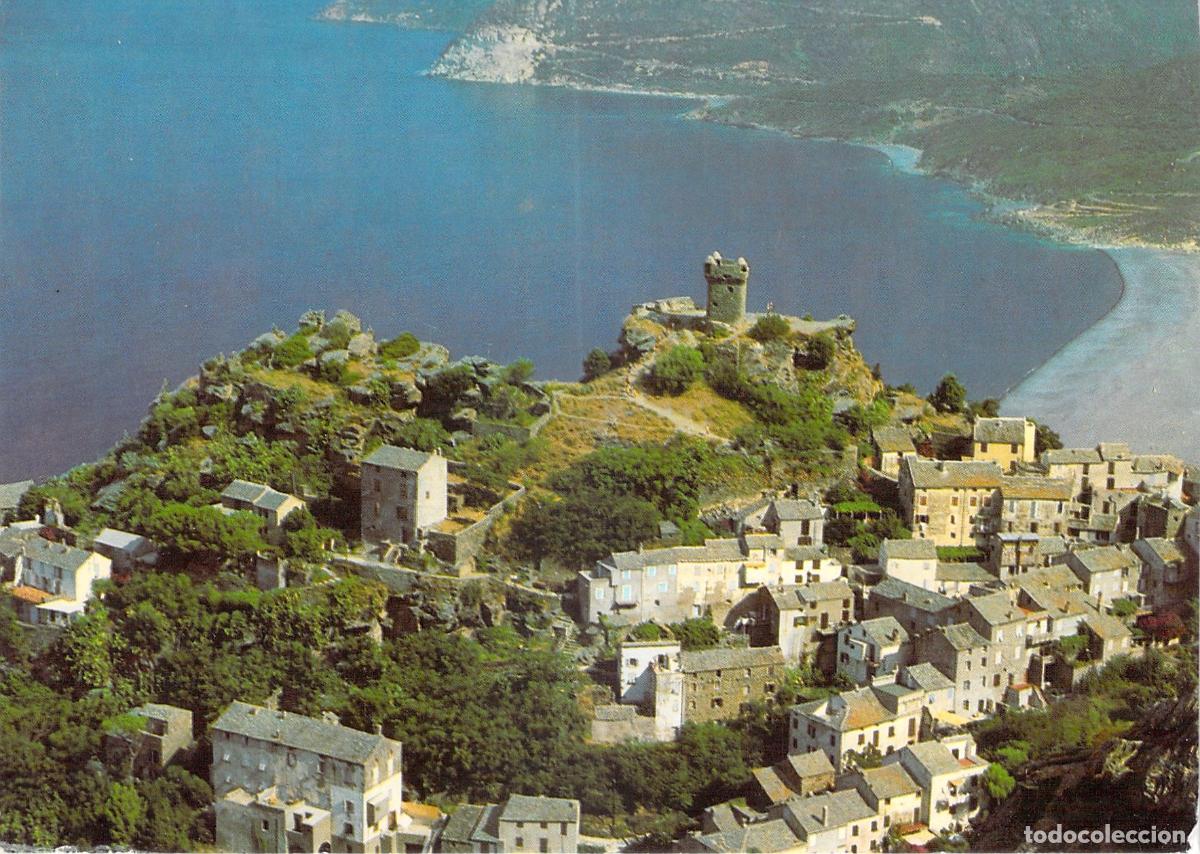 Postales: Postal de Nonza C&oacute;rcega Vista Panor&aacute;mica del Pueblo Medieval