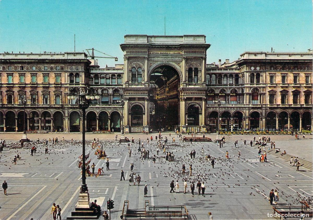 Postales: Postal de la Galleria Vittorio Emanuele en Mil&aacute;n, Italia