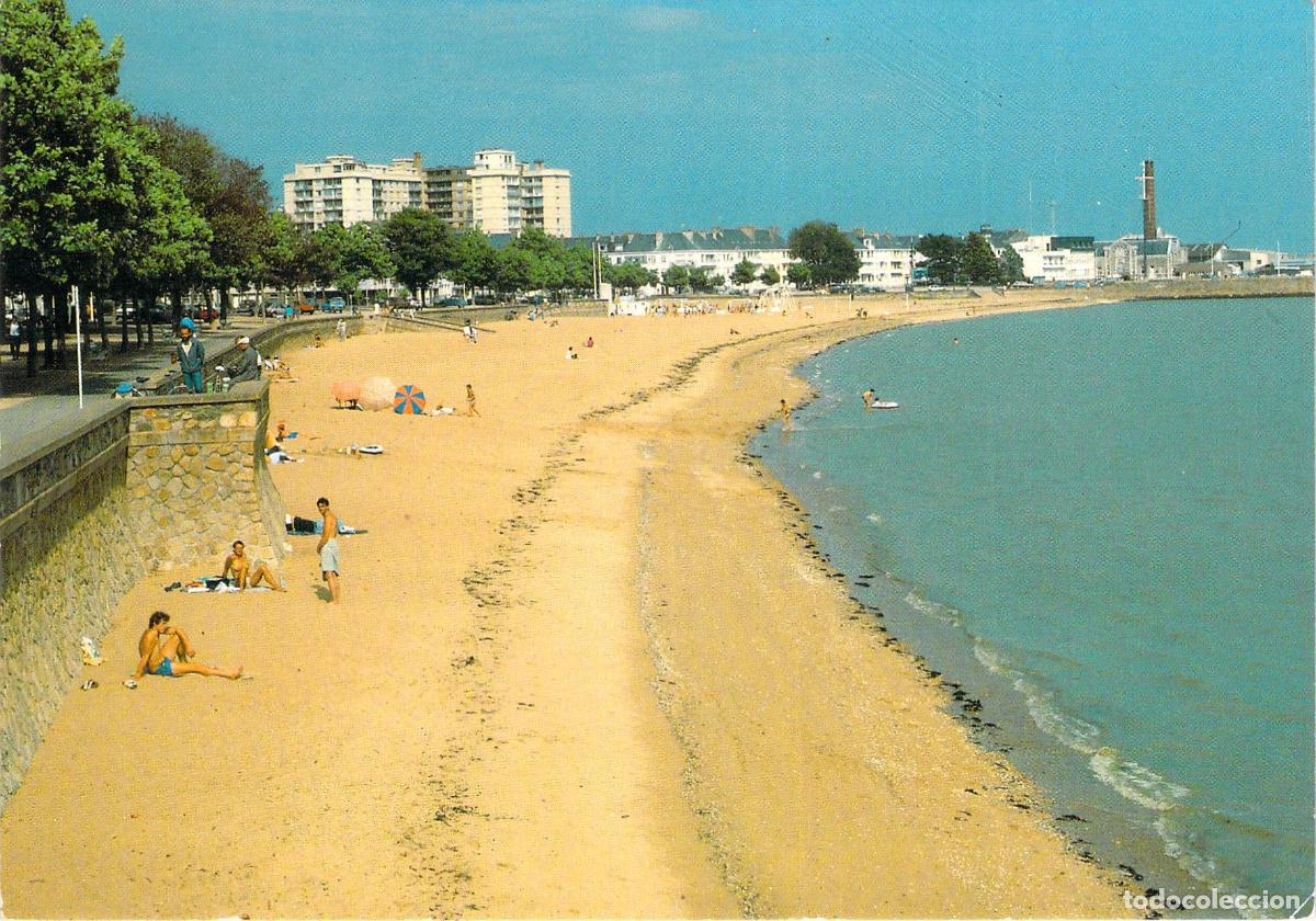 Postales: Postal de la playa de Saint-Nazaire en Loire-Atlantique