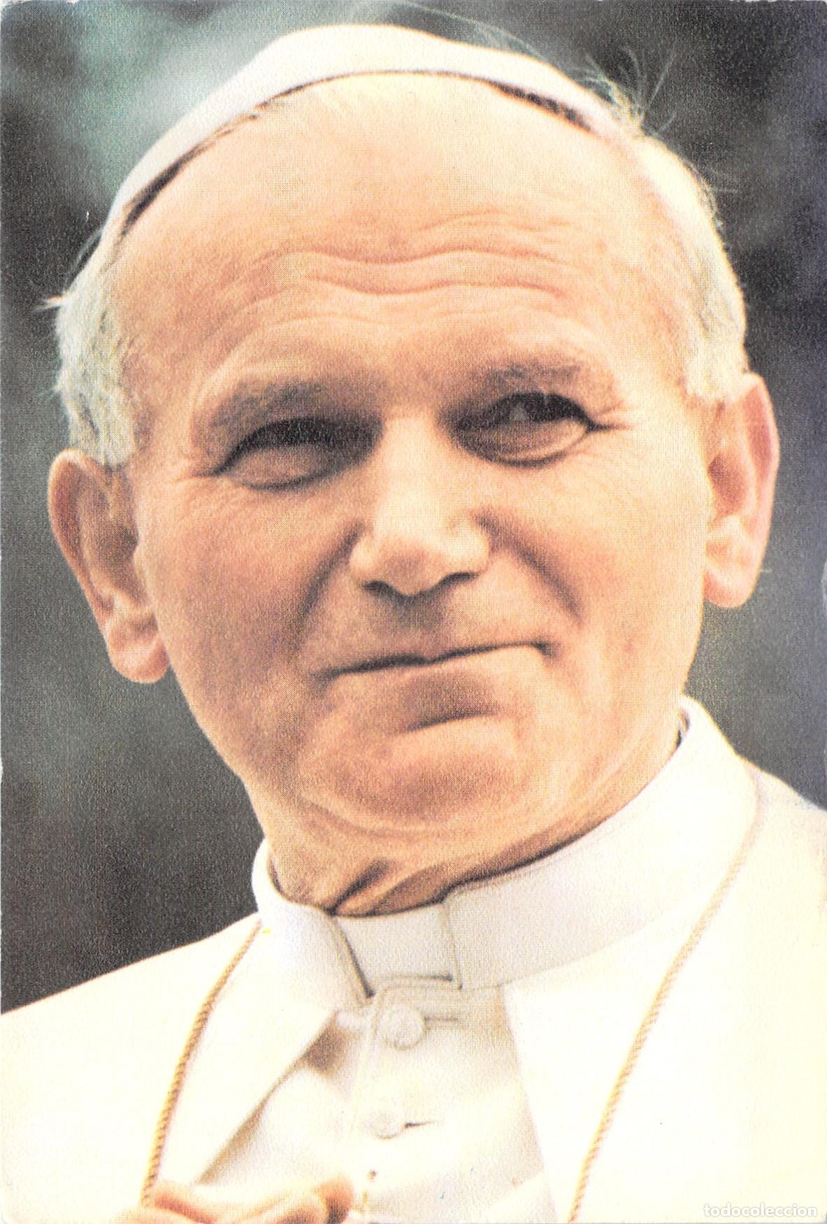 Postales: Postal con retrato de Juan Pablo II y oraci&oacute;n espiritual