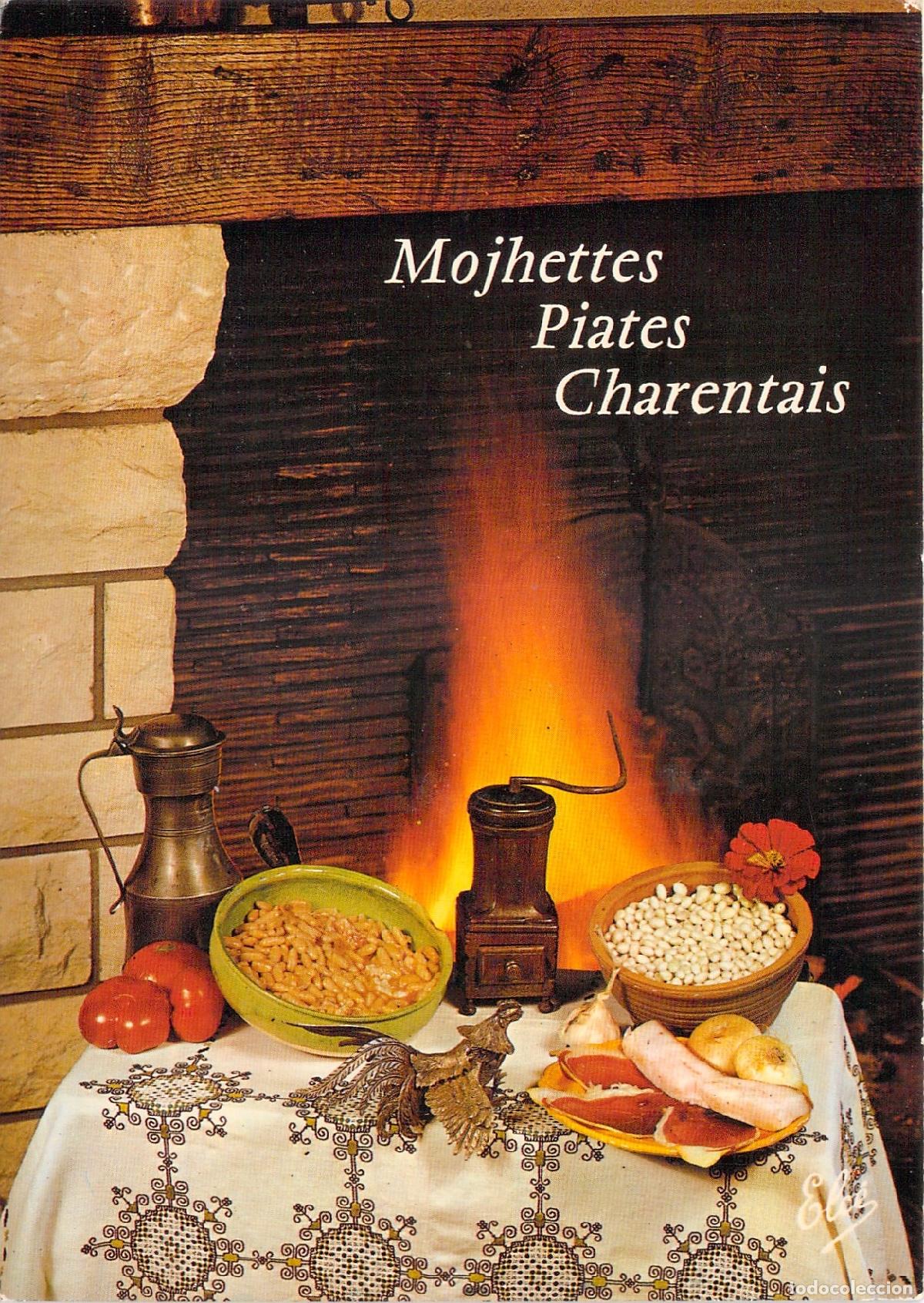 Postales: Postal con receta gastron&oacute;mica tradicional francesa Mojhettes Piates