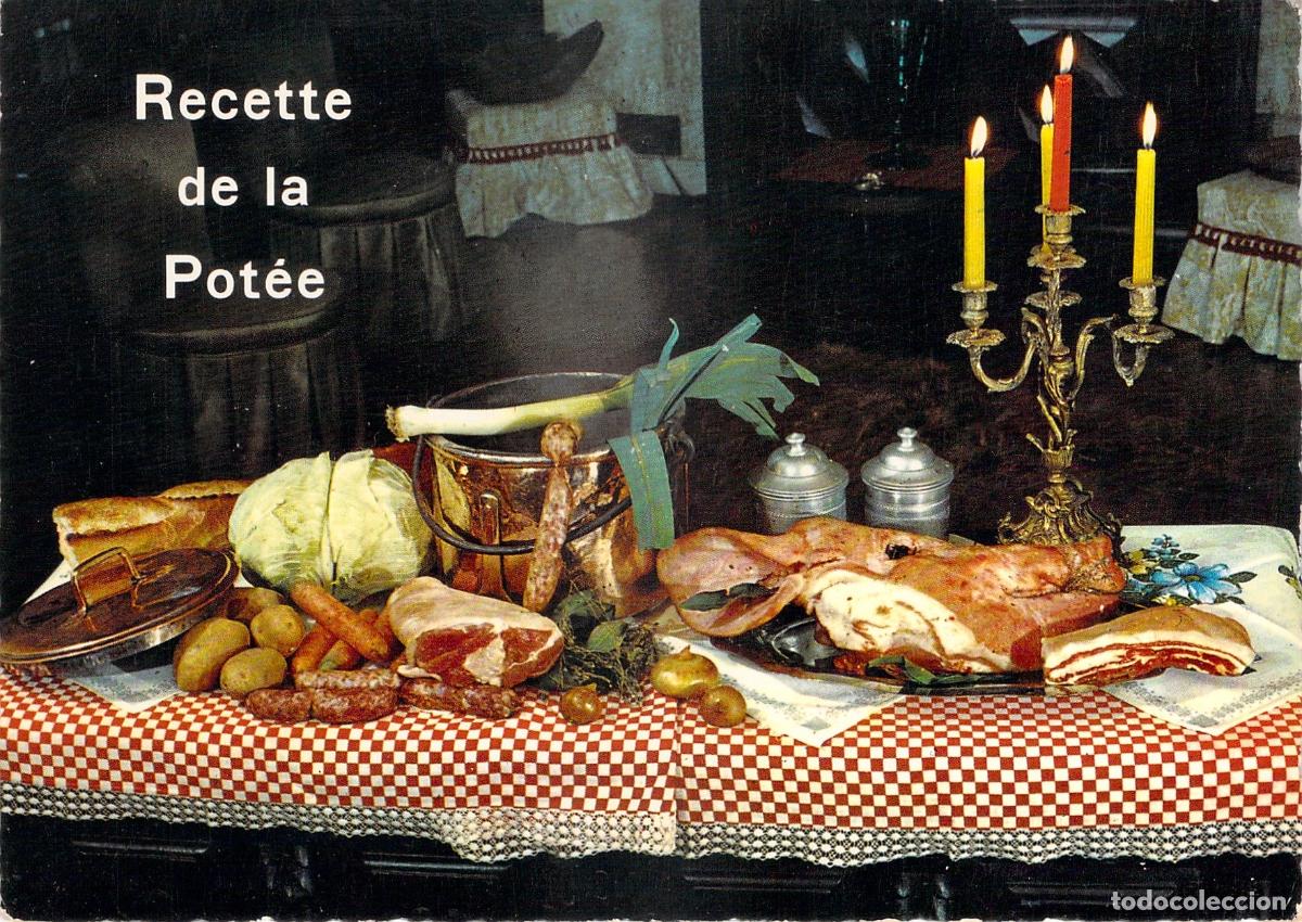 Postales: Postal con receta de cocina francesa tradicional Pot&eacute;e