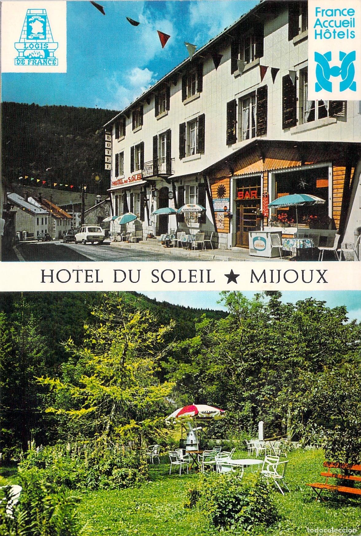 Postales: Postal del Hotel du Soleil en Mijoux Francia Alpes