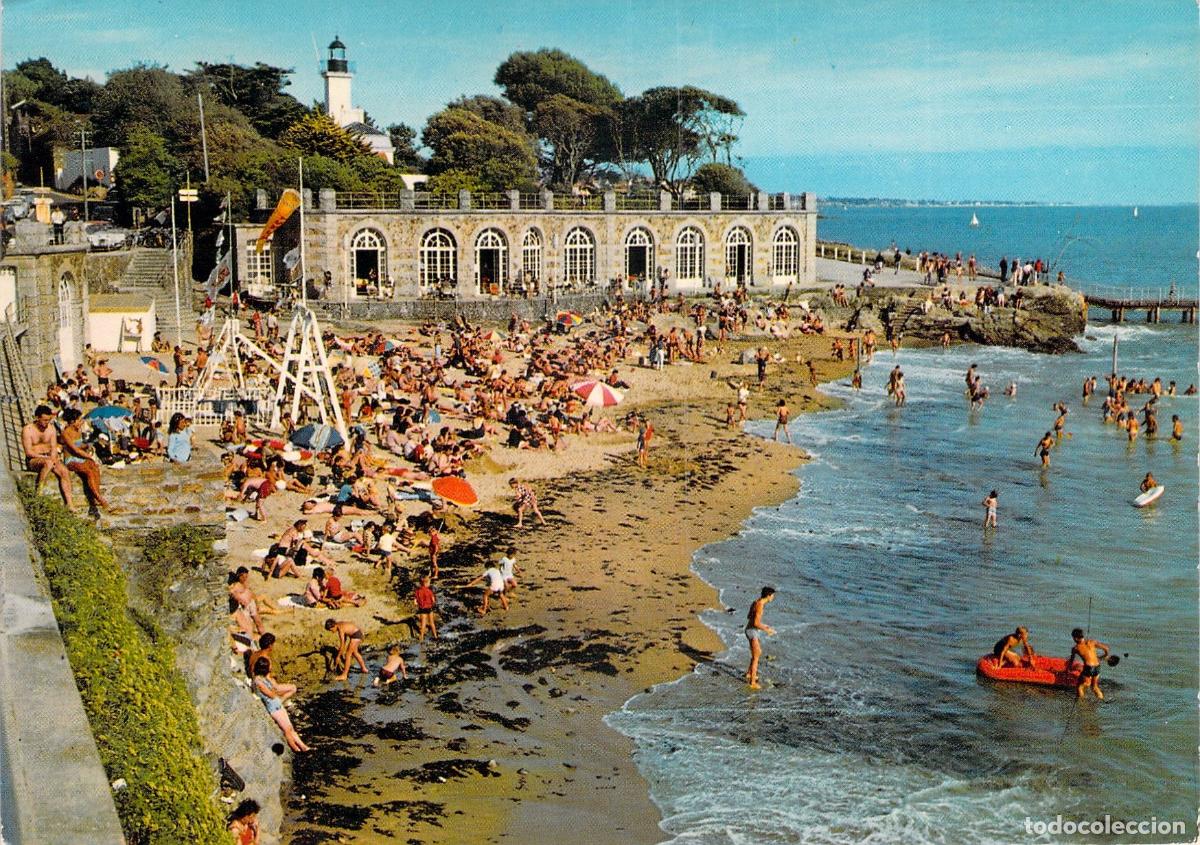 Postales: Postal de la Playa de la No&euml;veillard en Pornic, Francia