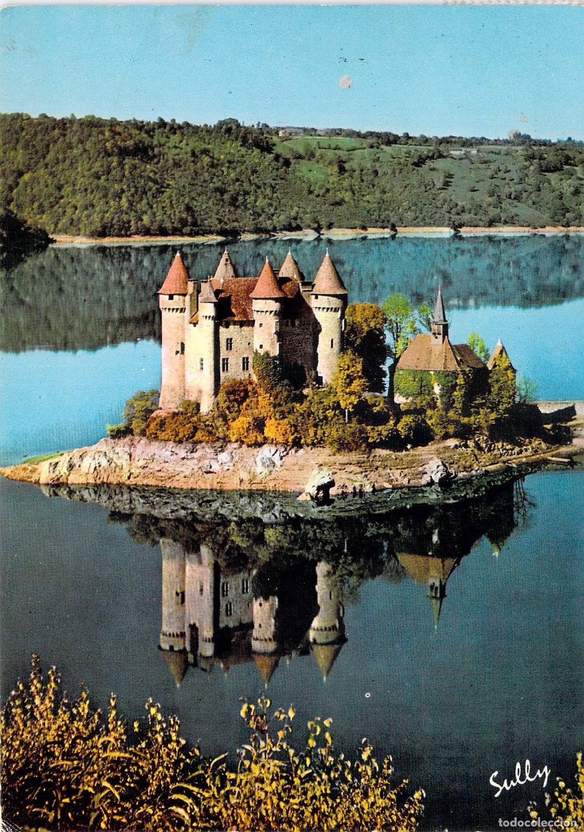 Postkarten: Postal del Castillo de Val en el Lago del Barrage de Bort