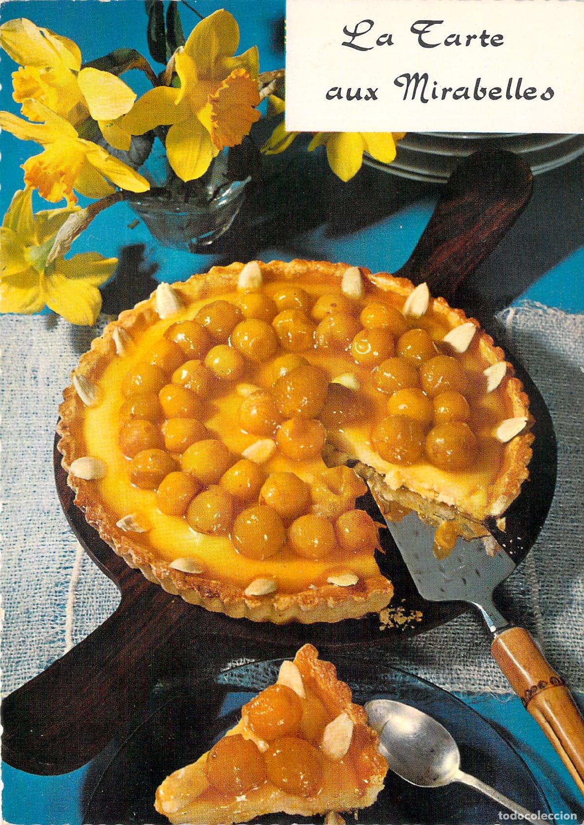 Postkarten: Postal con Receta de Tarta de Ciruelas Mirabel