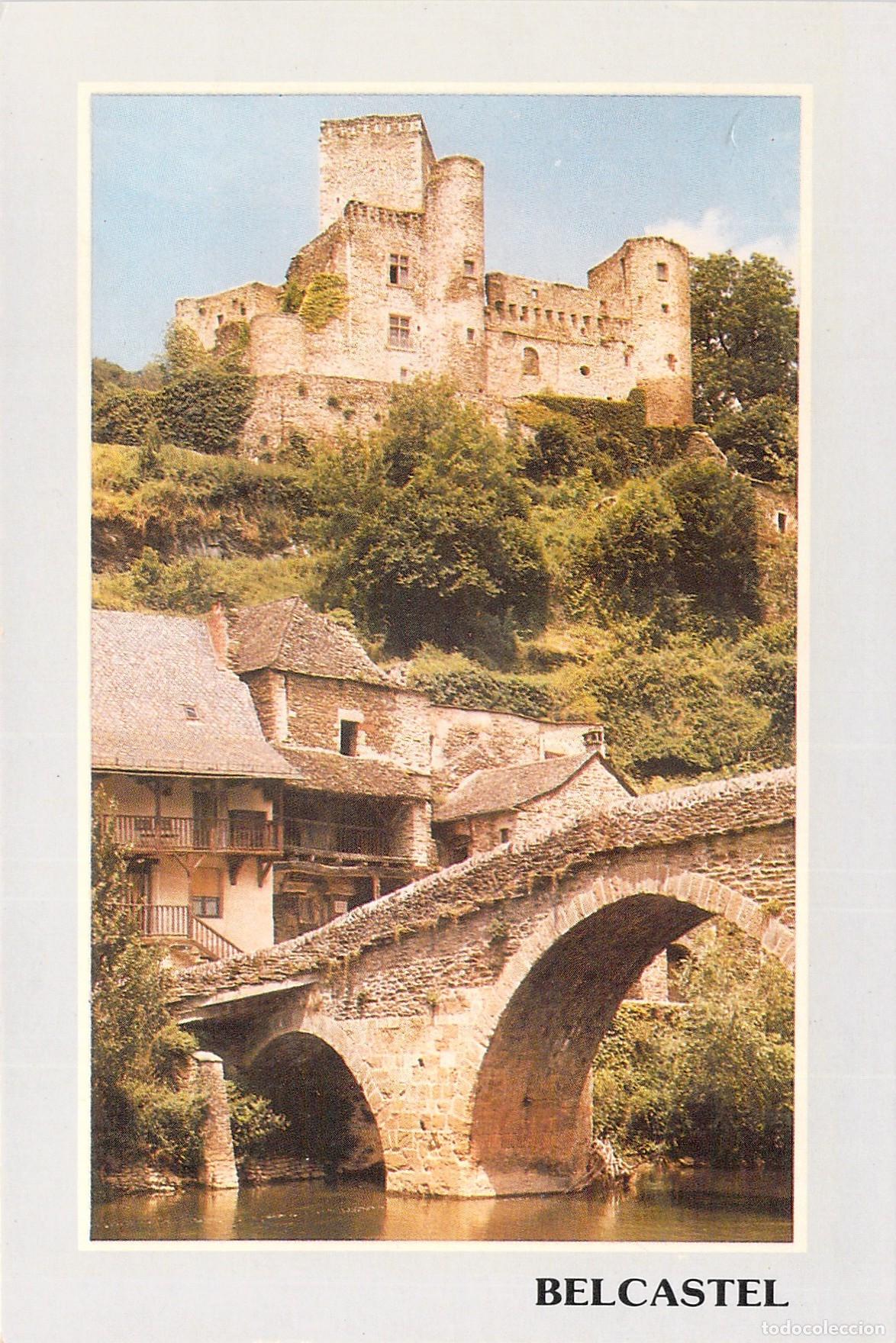Postales: Postal de Belcastel, Castillo y Puente en Aveyron, Francia