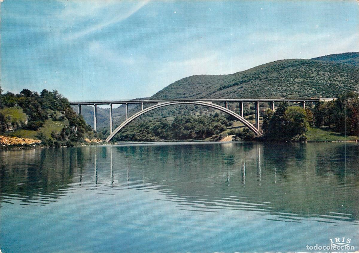 Postales: Postal del puente de Serri&egrave;res-sur-Ain sobre las gargantas del r&iacute;o Ain